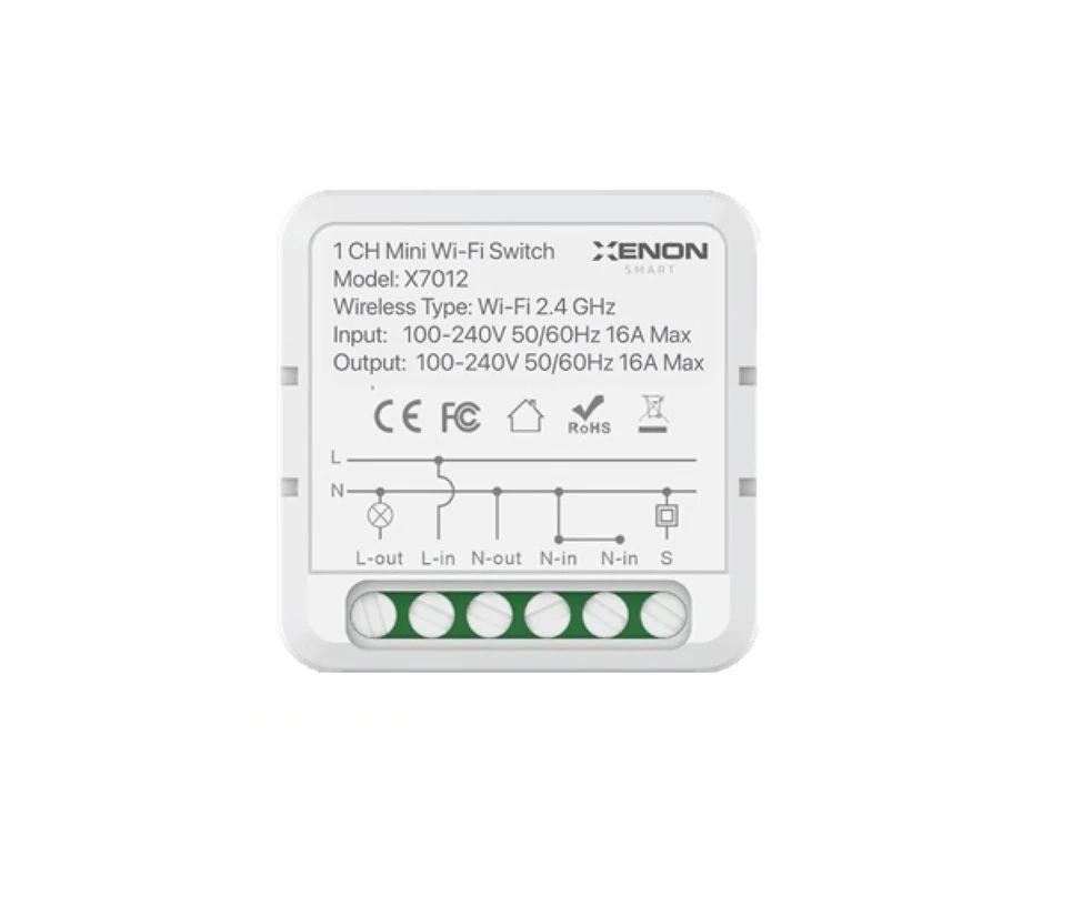 TUYA 1CH Wifi Mini Akıllı Tekli Switch 16A Işık Anahtarı