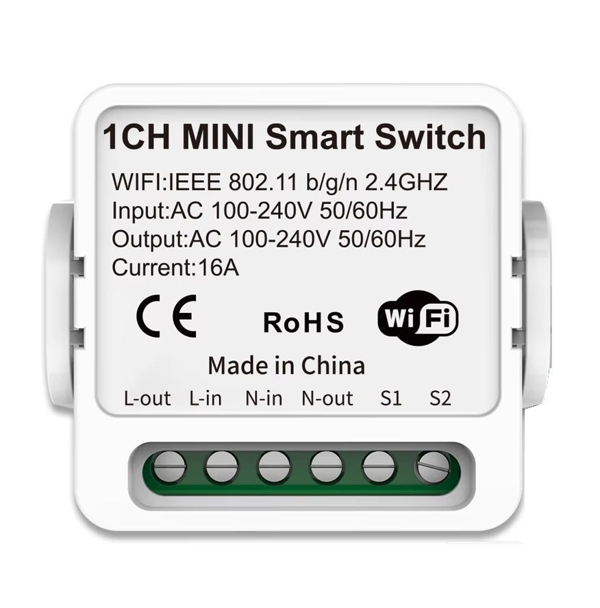 Tuya 1CH Wifi Tekli Akıllı Anahtar Rölesi 16A