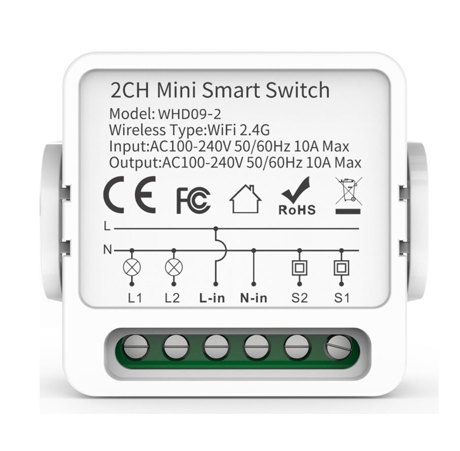 Tuya 2CH Wifi İki Kanallı Akıllı Anahtar Rölesi - Image 1