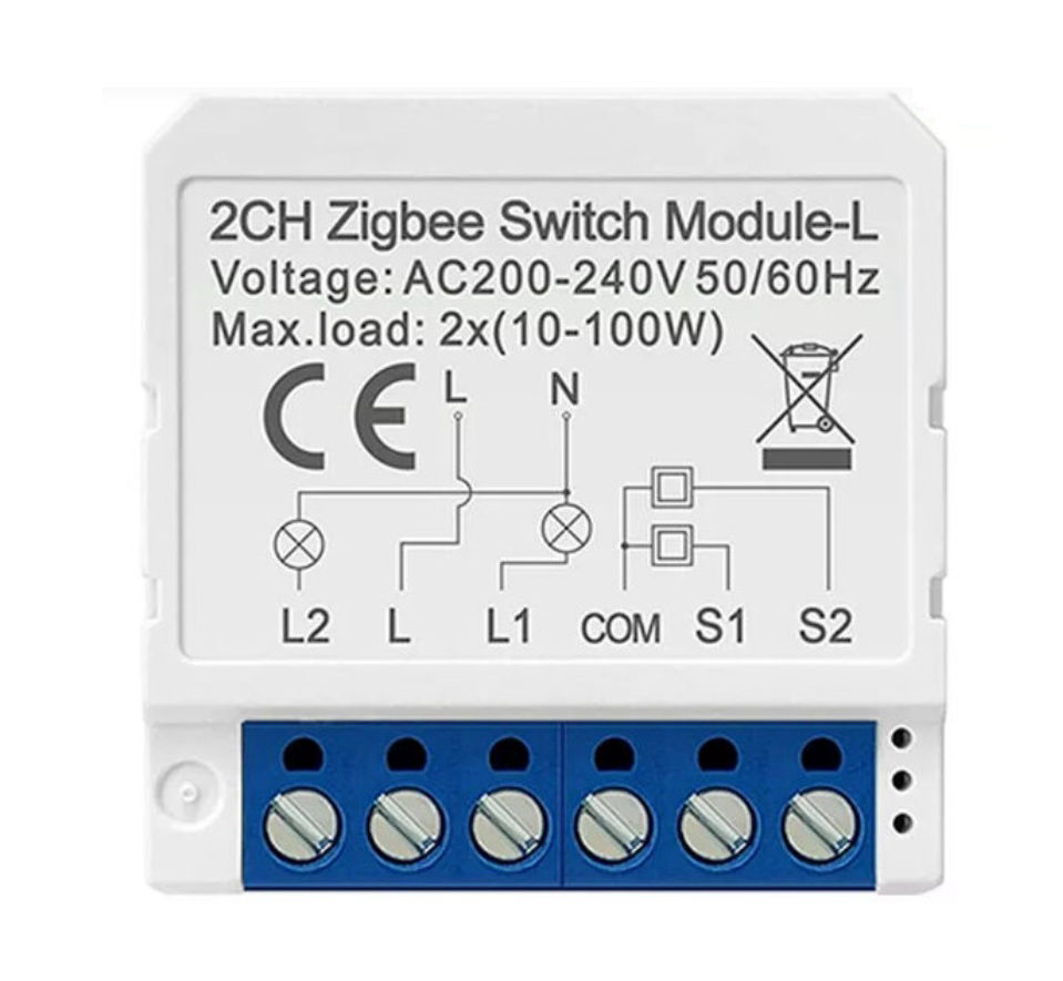 Tuya 2CH Zigbee Anahtar 2 Kanal Zigbee röle - Image 1