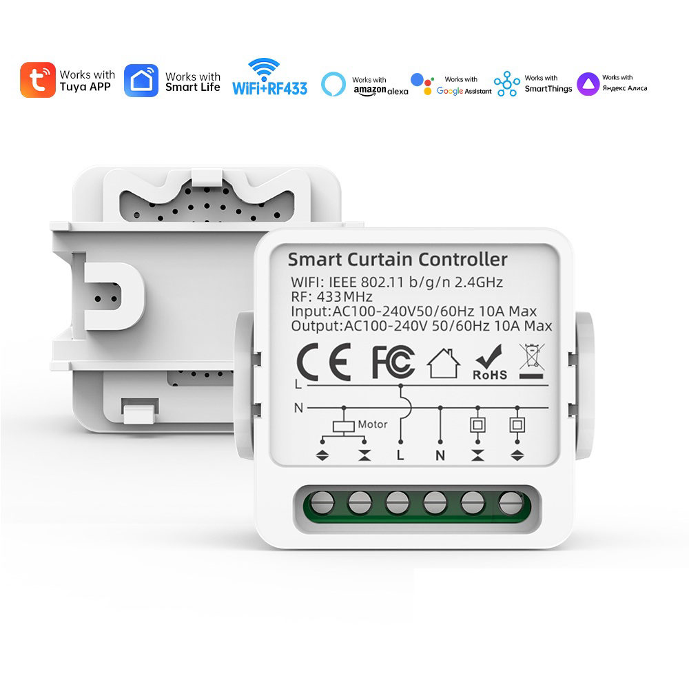 Tuya Uyumlu WiFi Akıllı Perde Panjur Kepenk Motoru Kontrol Rölesi RF433 Destekli - Image 1