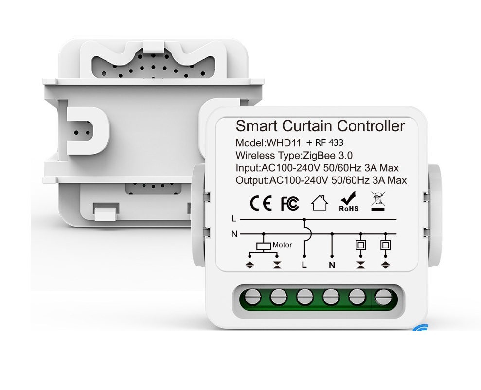 Zigbee Tuya Uyumlu Akıllı Perde Panjur Kepenk Motoru Kontrol Rölesi RF433 Destekli - Image 1