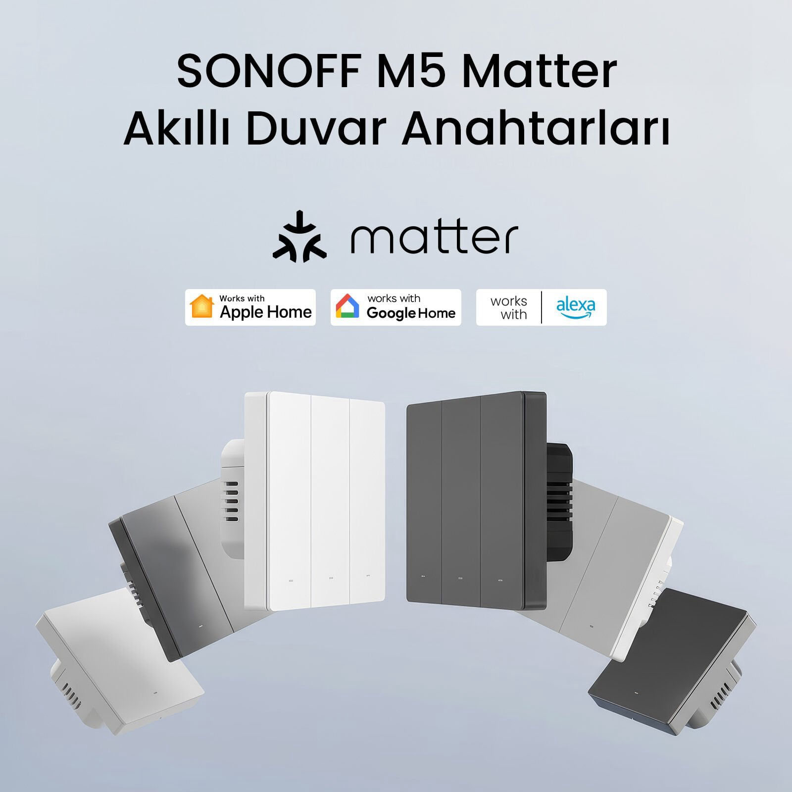 SONOFF M5 Matter Akıllı Duvar Anahtarları - Image 1