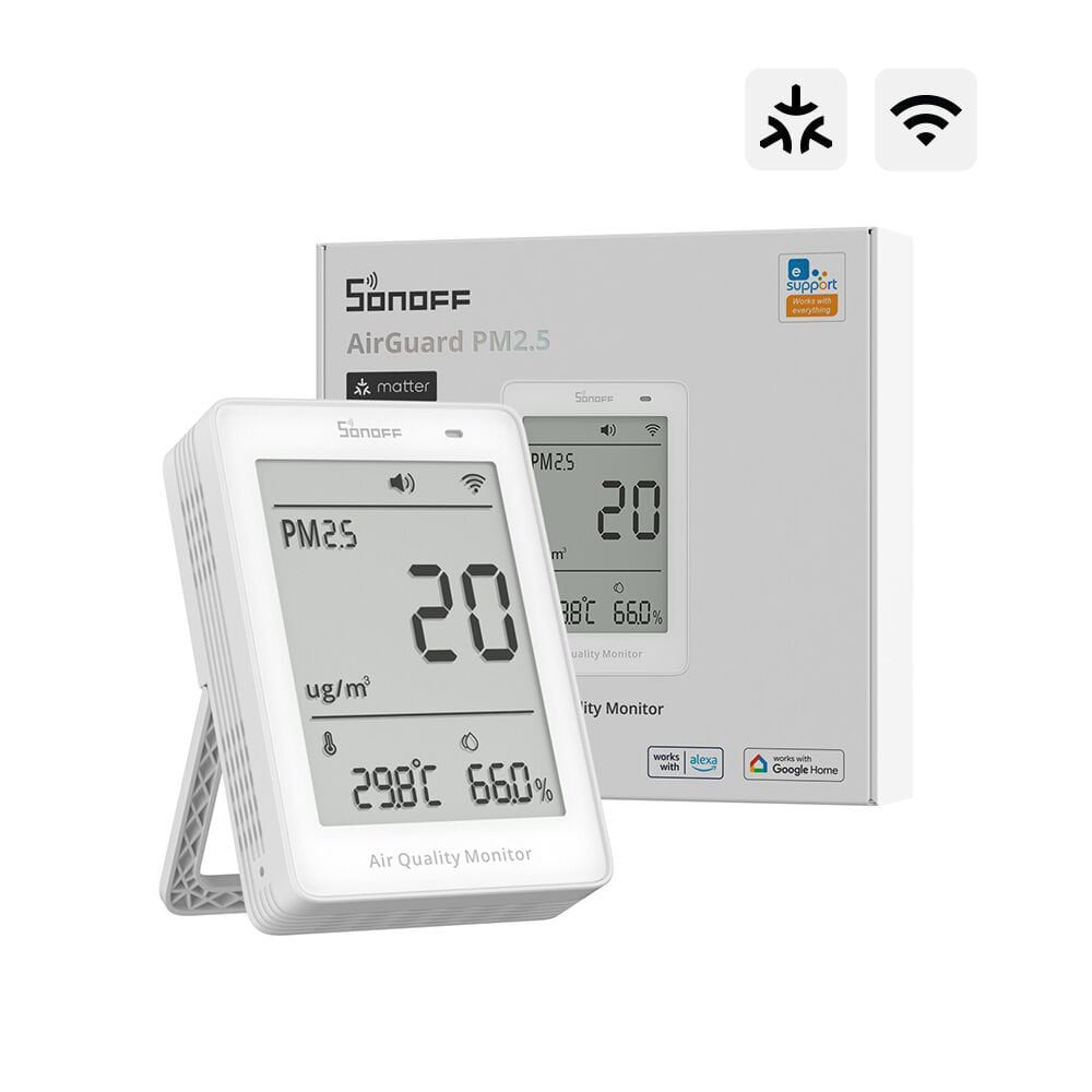 SONOFF AirGuard PM2.5/PM10 Matter Akıllı Hava Kalitesi Ölçüm Cihazı - Image 1
