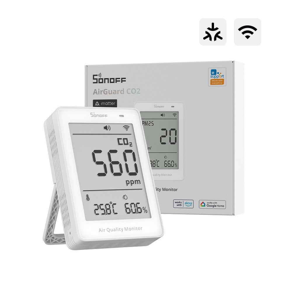 SONOFF AirGuard CO2 Matter Akıllı Hava Kalitesi Ölçüm Cihazı