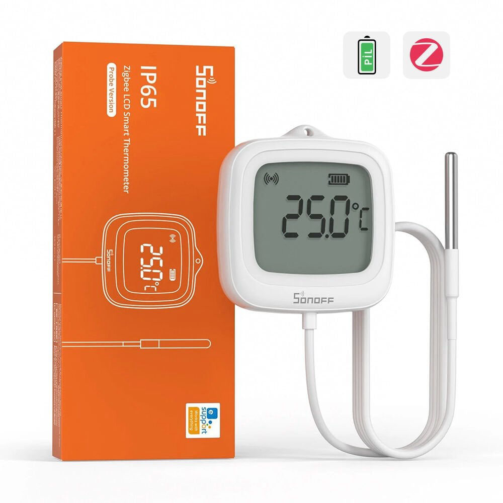 SNZB-02LD ZigBee IP65 LCD Ekranlı Problu Akıllı Sıcaklık Sensörü - Image 1