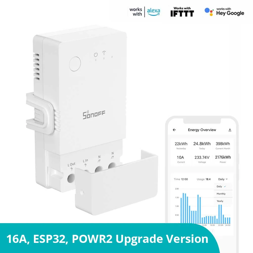 Smart WiFi Sonoff Pow Original 16A
